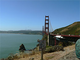 Die Golden Gate Bridge in San Francisco nahe San José