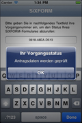 Screenshot 1 der SiXFORM-App unter iPhone (iOS)