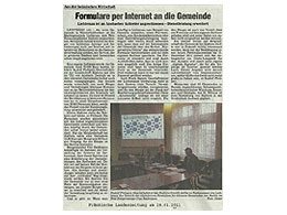 Presseartikel in der Fränkischen Landeszeitung vom 28.01.11